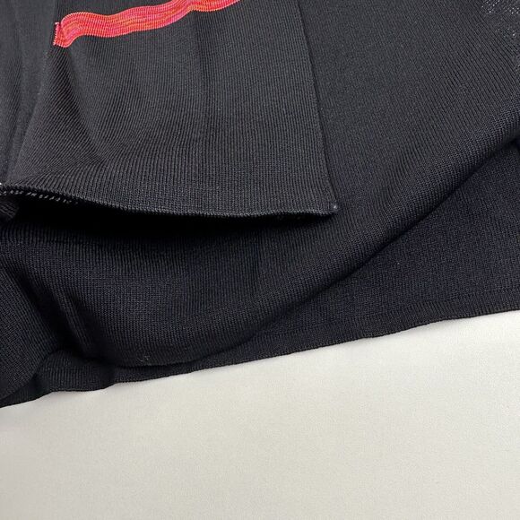 Exclusively Misook Black Knit Red Trim Open Front Cardigan Jacket Womens Sz L - Picture 5 of 7